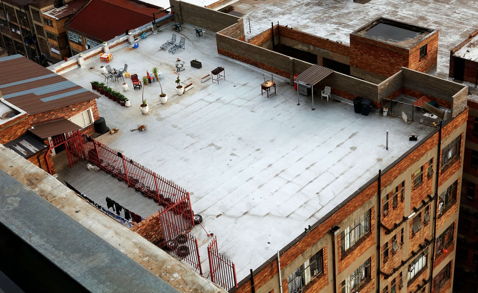 Standing wateer on a flat roof